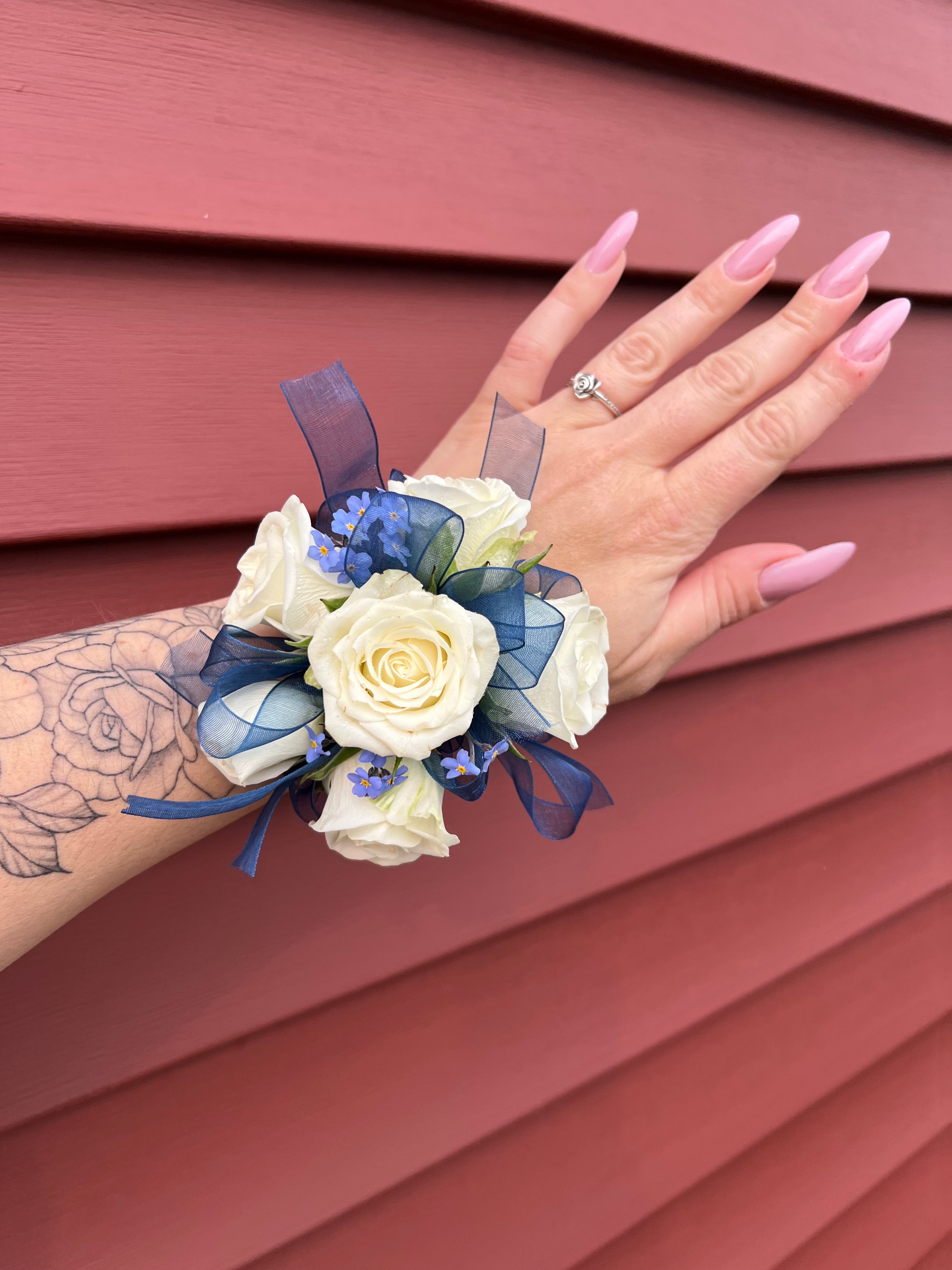 Navy Blue Prom set with diamonds