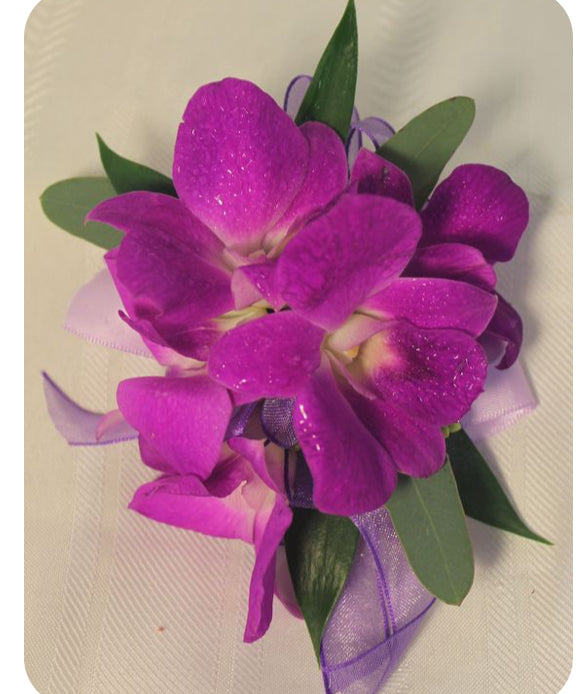 Purple orchid prom set