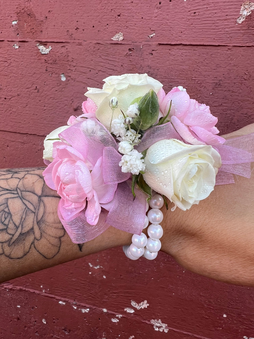 Light Pink Pearl Prom set