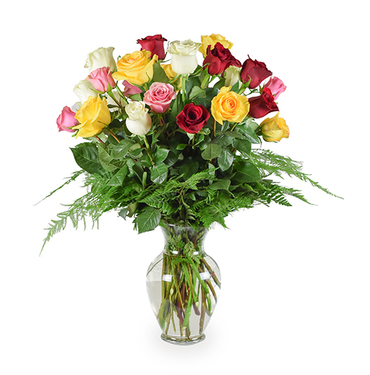 A Dozen mixed roses