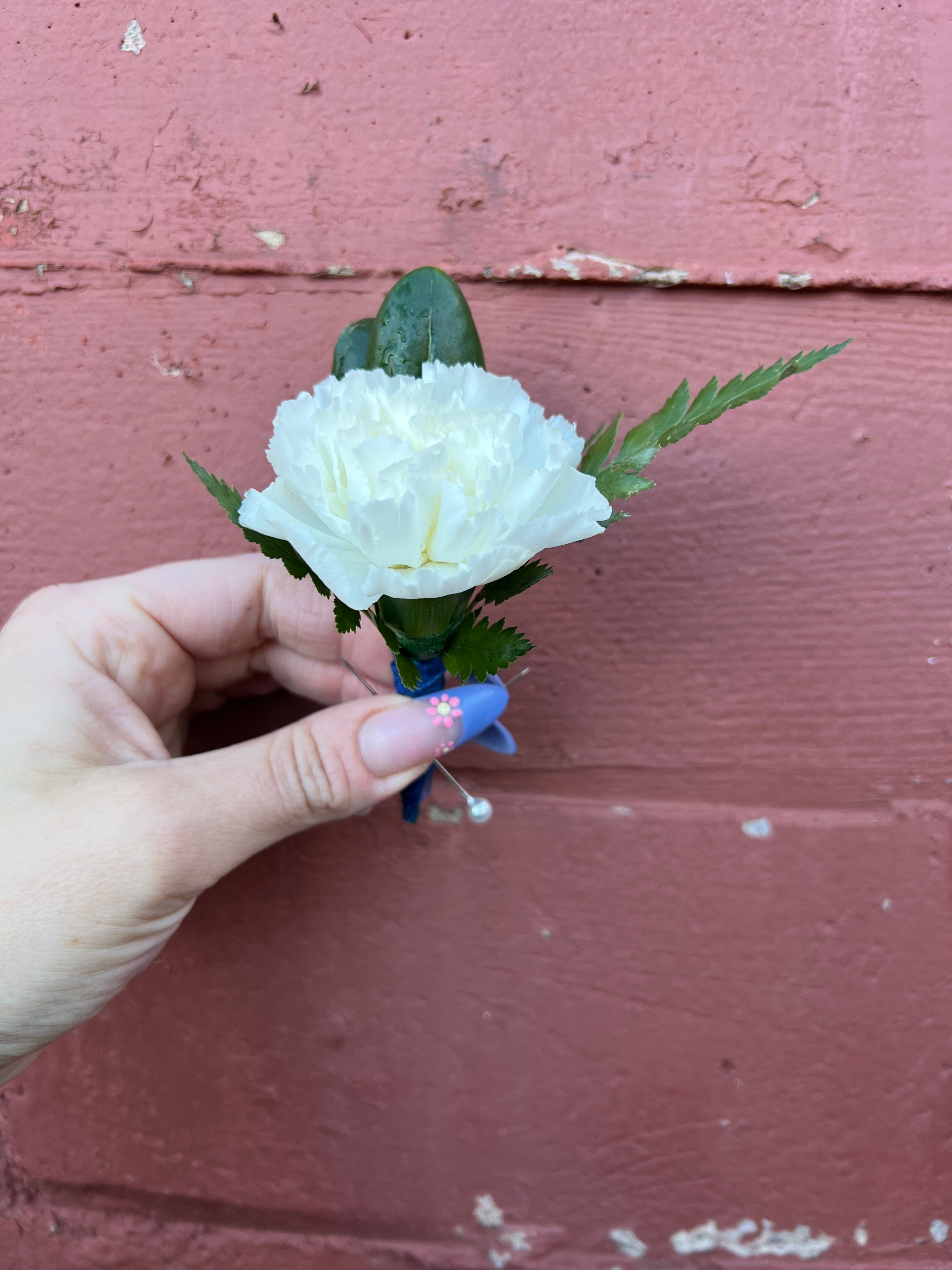 White Carnation Prom set