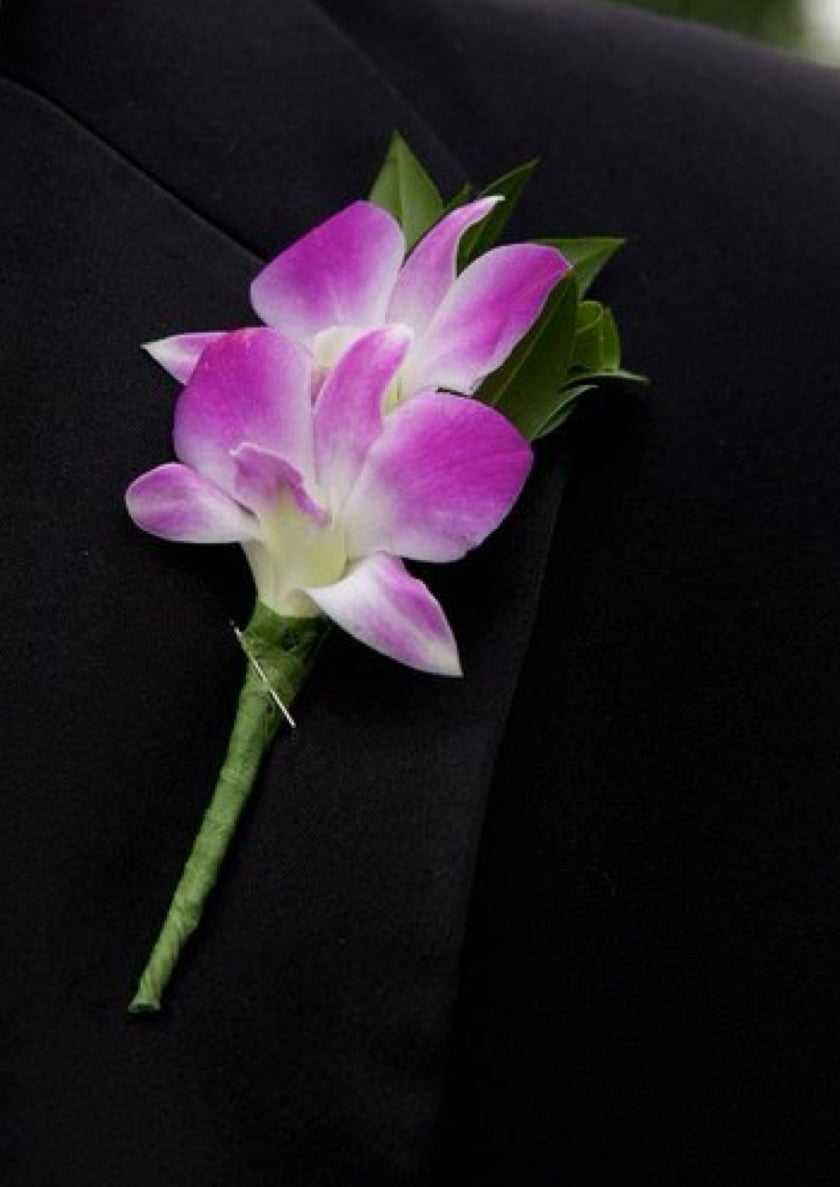 Purple orchid prom set